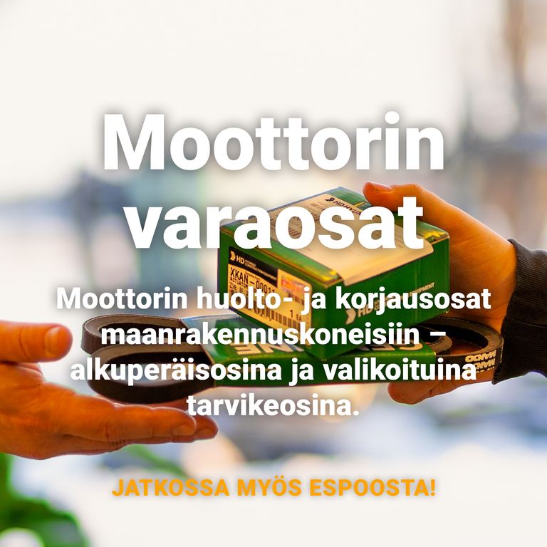 Telakoneelta moottorin varaosat. Espoon toimipisteeltä nouto.