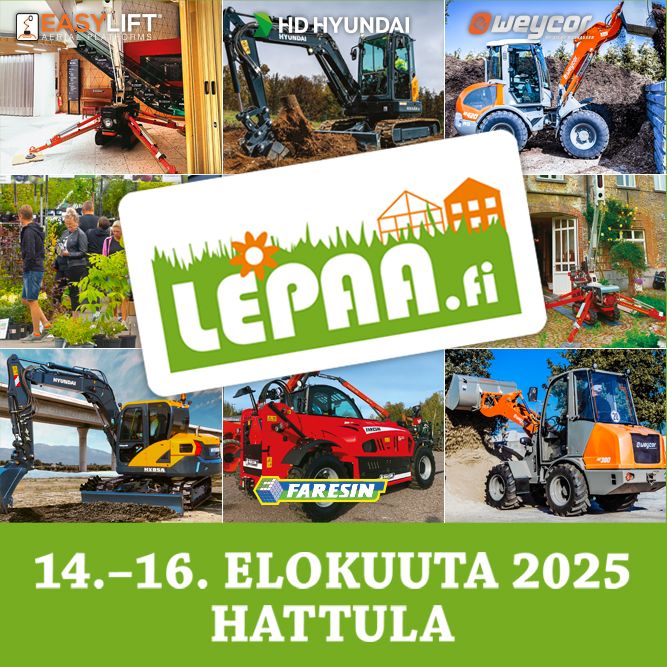 Telakone ja Simeri Lepaa 2025 -näyttelyssä 14.–16.8.2025
