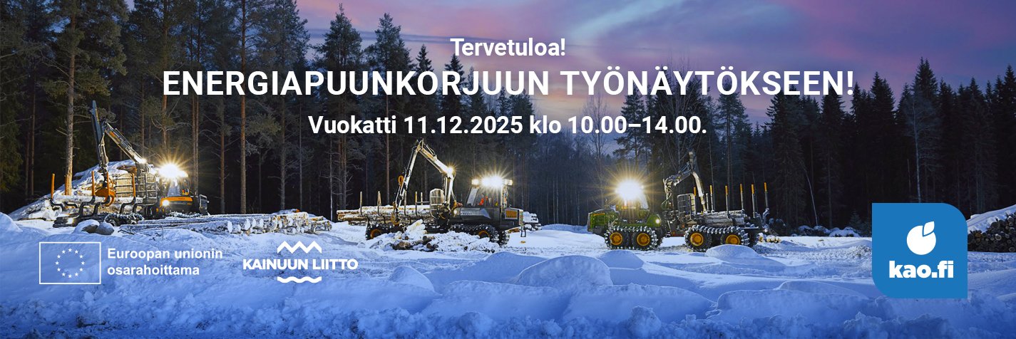 Telakone on mukana Kainuun ammattiopiston järjestämässä Energiapuunkorjuun tyänäytös -tapahtumassa