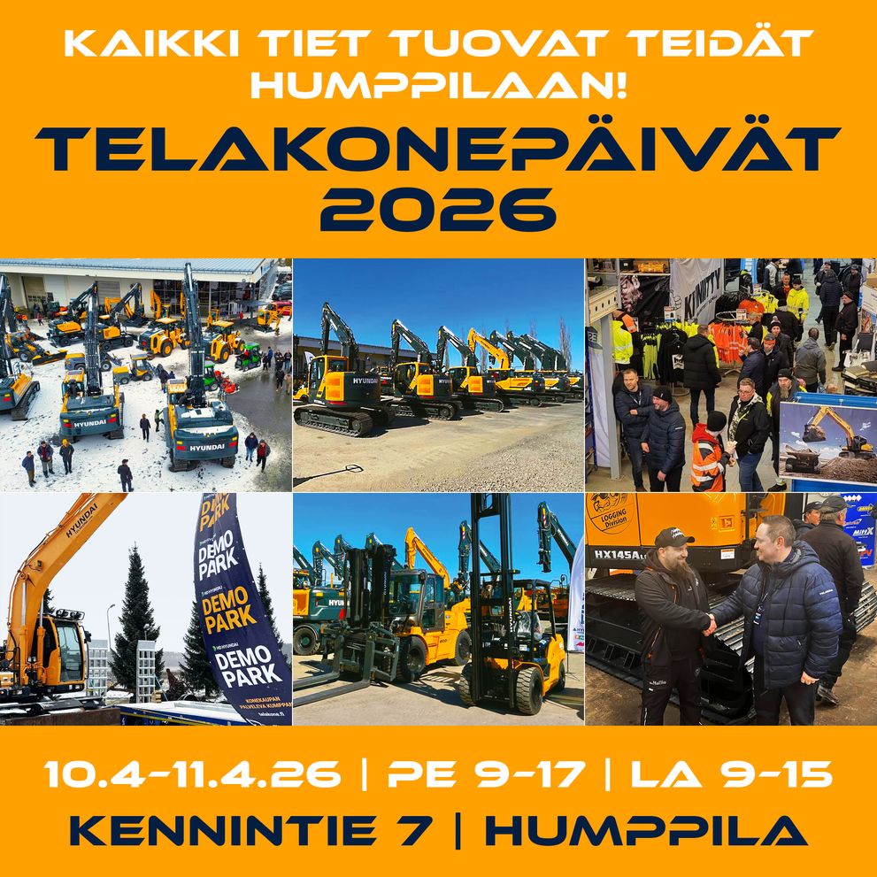 Telakoneen perinteiset Telakonepäivät Humppilassa 10.4-11.4.2026!