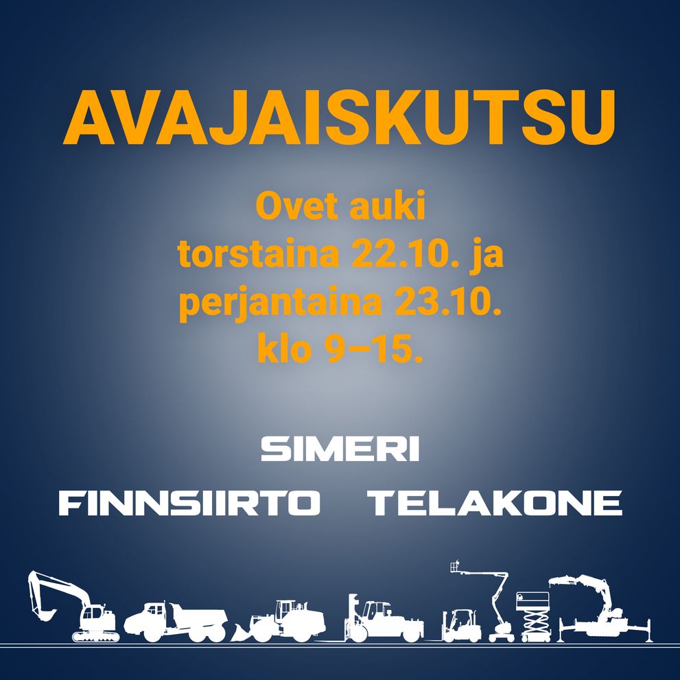 Tervetuloa Finnsiirto Groupin Espoon uuden toimipisteen avajaisiin 22.–23.10.!