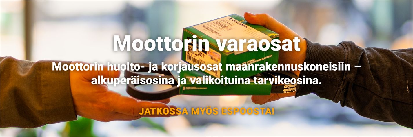 Telakoneelta moottorin varaosat. Espoon toimipisteeltä nouto.