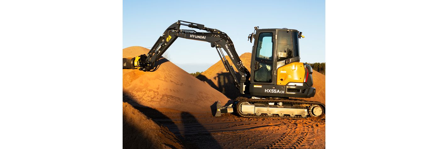 Minikaivinkone Hyundai HX55A CR – uutuus 2024