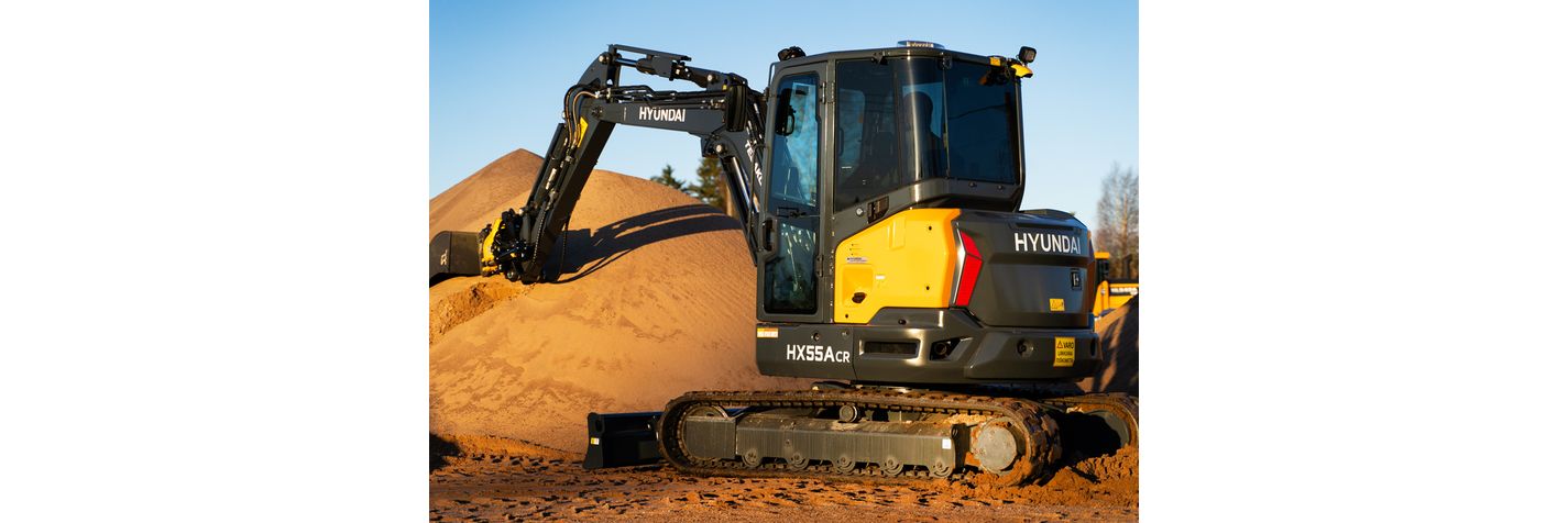 Minikaivinkone Hyundai HX55A CR – uutuus 2024