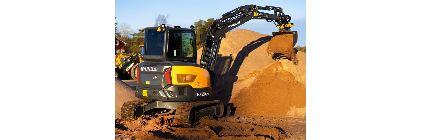 Minikaivinkone Hyundai HX55A CR – uutuus 2024