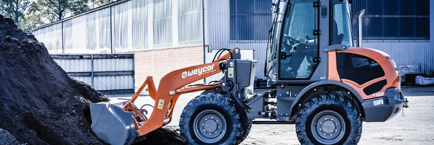 Pyöräkuormaaja Weycor AR480S sivuprofiili