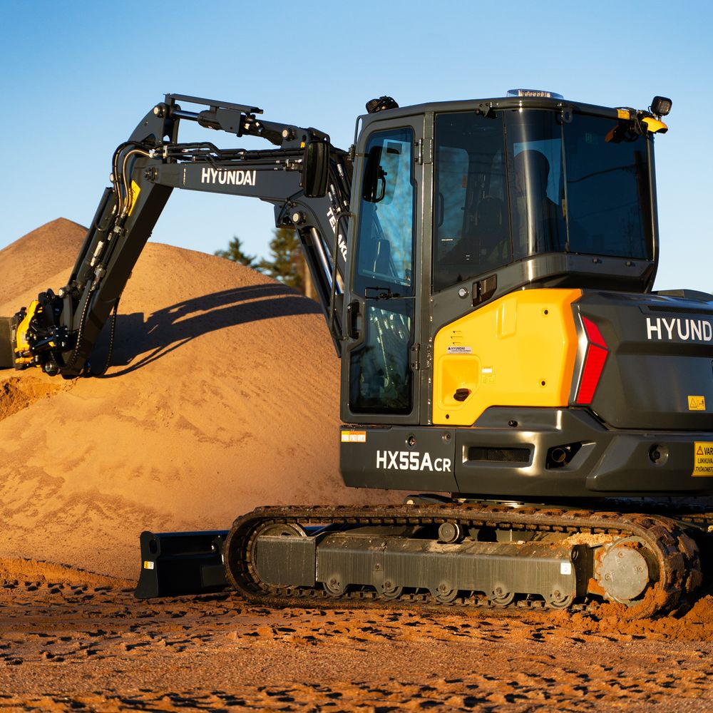 Minikaivinkone Hyundai HX55A CR – uutuus 2024
