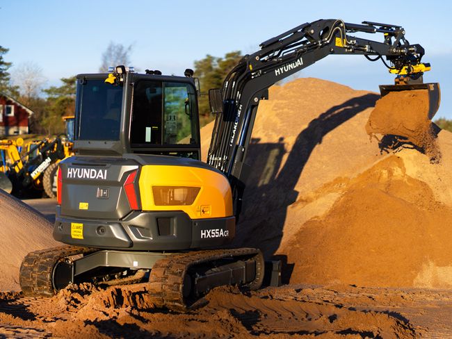 Minikaivinkone Hyundai HX55A CR – uutuus 2024